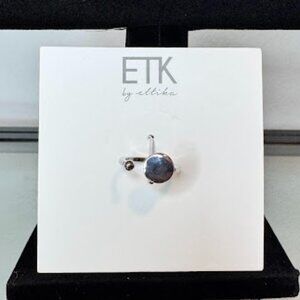 NWT Ettika Silver Open Ended Ring Size 6